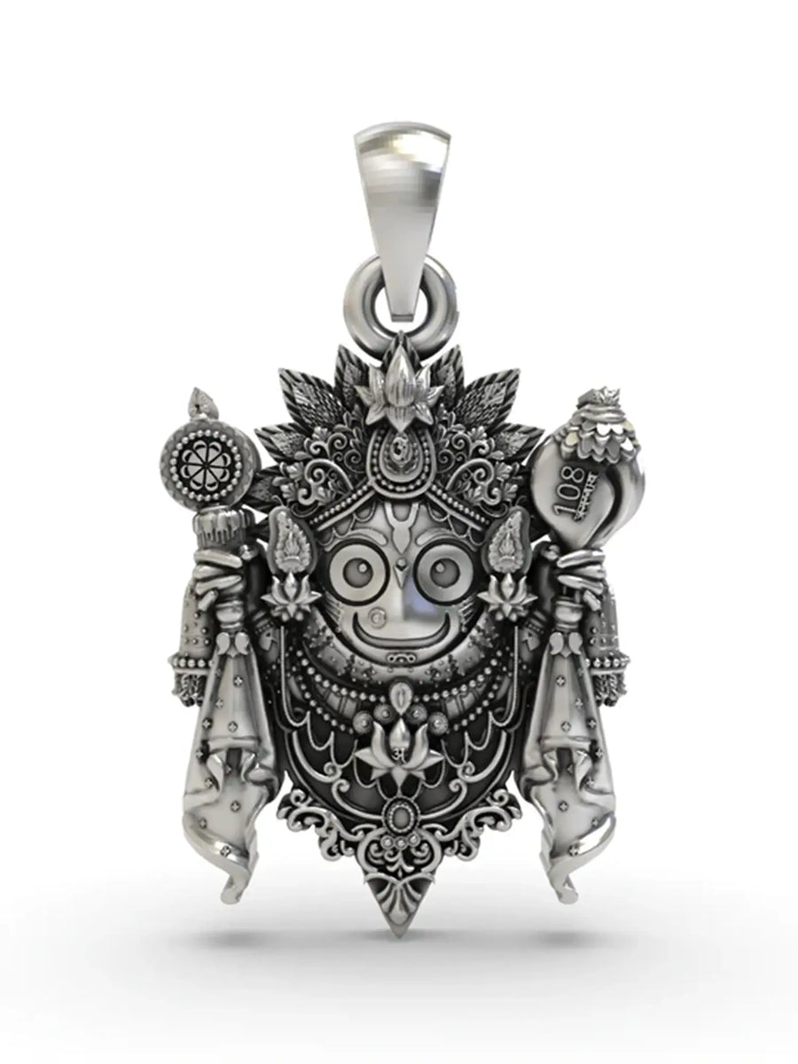 Lord Jagannath Sterling Silver Nose Pin