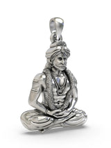 Muneshwara Swamy South Indian Deity Sterling Silver Pendant