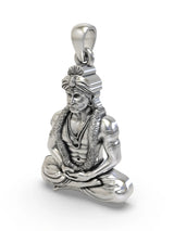 Muneshwara Swamy South Indian Deity Sterling Silver Pendant