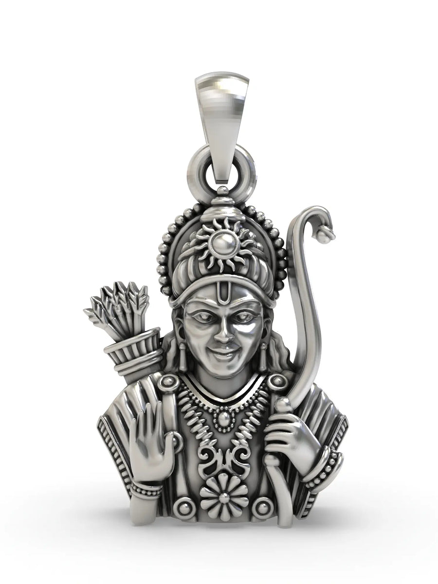 Lord Ram Sterling Silver Pendant for Men and Women