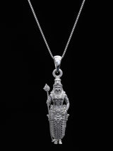 Lord Kartikeya God of Victory Sterling Silver Pendant