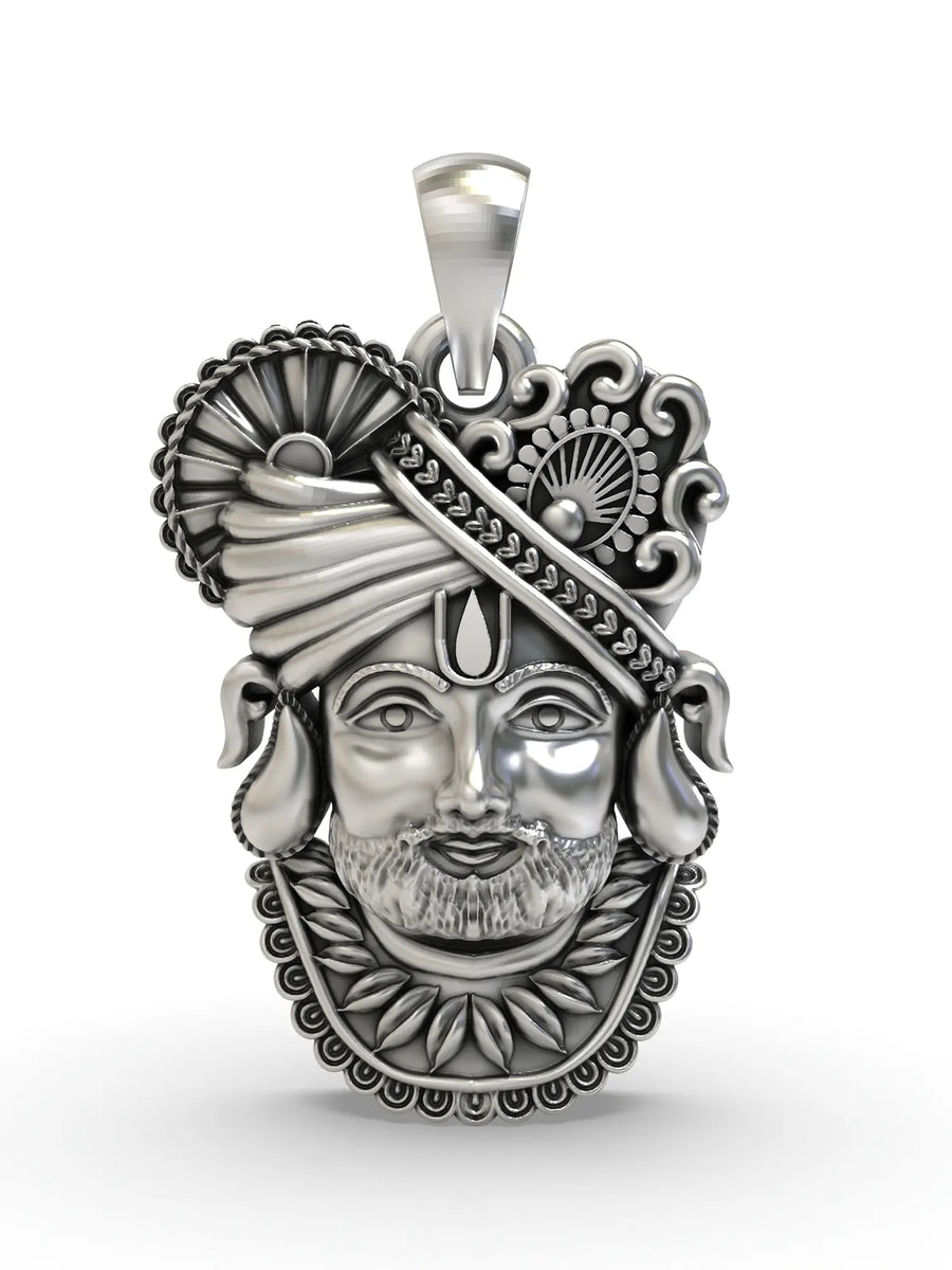 Shree Khatu Shyam Devotional Sterling Silver Pendant