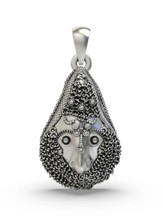 Kalka Maa Goddess Durga Sterling Silver Pendant