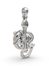 Karttikeya Vel and Tamil Om Sterling Silver Pendant