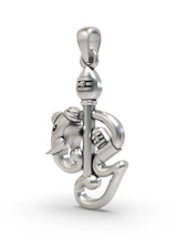 Karttikeya Vel and Tamil Om Sterling Silver Pendant
