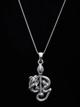 Karttikeya Vel and Tamil Om Sterling Silver Pendant