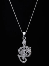 Karttikeya Vel and Tamil Om Sterling Silver Pendant
