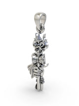 Trishul and Shiva Hand Sterling Silver Pendant