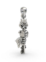 Trishul and Shiva Hand Sterling Silver Pendant