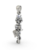 Trishul and Shiva Hand Sterling Silver Pendant