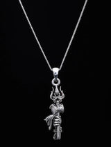 Trishul and Shiva Hand Sterling Silver Pendant