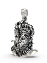 Shiva and Hanuman Sterling Silver Pendant