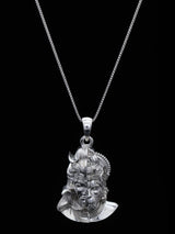 Shiva and Hanuman Sterling Silver Pendant