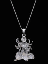 Goddess Durga Sterling Silver Pendant