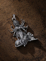 Goddess Durga Sterling Silver Pendant