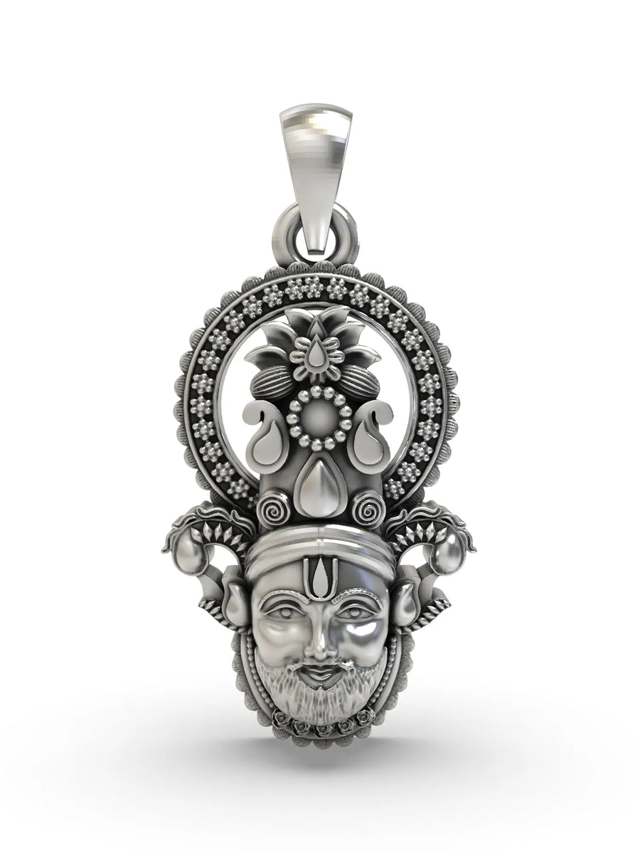 Shree Khatu Shyam Devotional Sterling Silver Pendant