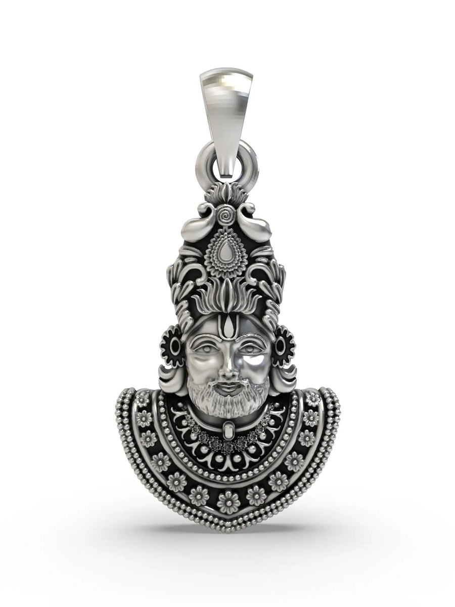 Shree Khatu Shyam Devotional Sterling Silver Pendant