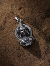 Ram Lalla Face Vintage Polish Sterling Silver Pendant