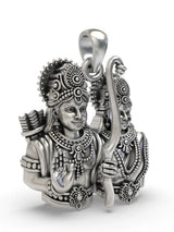 Ram and Sita Sterling Silver Devotional Pendant