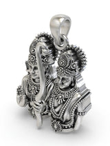 Ram and Sita Sterling Silver Devotional Pendant