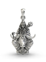 Mahadev Seated on Nandi Vintage Sterling Silver Pendant