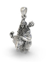 Mahadev Seated on Nandi Vintage Sterling Silver Pendant