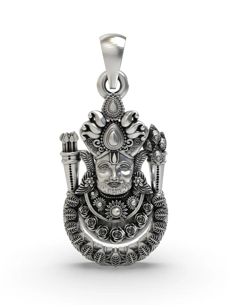 Shree Khatu Shyam Devotional Sterling Silver Pendant