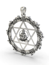 Sri Yantrodharaka Hanuman Sterling Silver Pendant