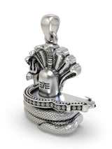 Shiva Lingam and Naga Chattra Sterling Silver Pendant