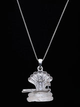 Shiva Lingam and Naga Chattra Sterling Silver Pendant