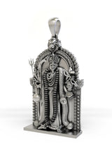 Dasabhuja Kali Sterling Silver Pendant with Lion Arch