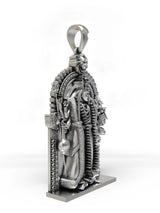 Dasabhuja Kali Sterling Silver Pendant with Lion Arch