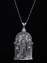 Dasabhuja Kali Sterling Silver Pendant with Lion Arch
