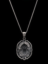 Antique Finish Lord Hanuman Sterling Silver Pendant