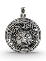 Sarangpur Hanuman Sterling Silver Vintage Polish Pendant