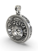 Sarangpur Hanuman Sterling Silver Vintage Polish Pendant