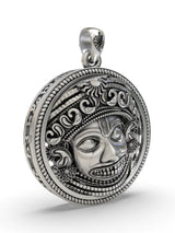 Sarangpur Hanuman Sterling Silver Vintage Polish Pendant