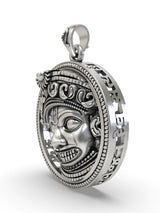Sarangpur Hanuman Sterling Silver Vintage Polish Pendant