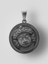 Sarangpur Hanuman Sterling Silver Vintage Polish Pendant