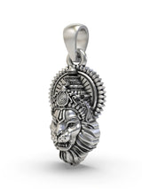 Lord Narasimha Antique Finish Sterling Silver Pendant