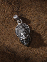 Lord Narasimha Antique Finish Sterling Silver Pendant