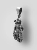 Antique Finish Lord Rama Sterling Silver Pendant