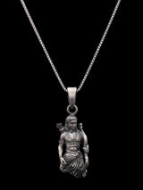 Antique Finish Lord Rama Sterling Silver Pendant