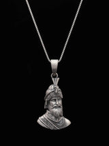 Chhatrapati Shivaji Maharaj Antique Finish Silver Pendant
