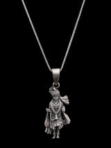 Shri Swaminarayan Antique Finish Sterling Silver Pendant