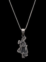 Shri Swaminarayan Antique Finish Sterling Silver Pendant