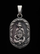 Antique Finish Lord Shiva Sterling Silver Pendant