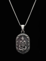 Antique Finish Lord Shiva Sterling Silver Pendant