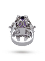 Marquise Amethyst Medusa Sterling Silver Ring
