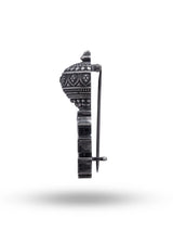 Hanuman Gada Sterling Silver Brooch with Tum Rakshak Inscription